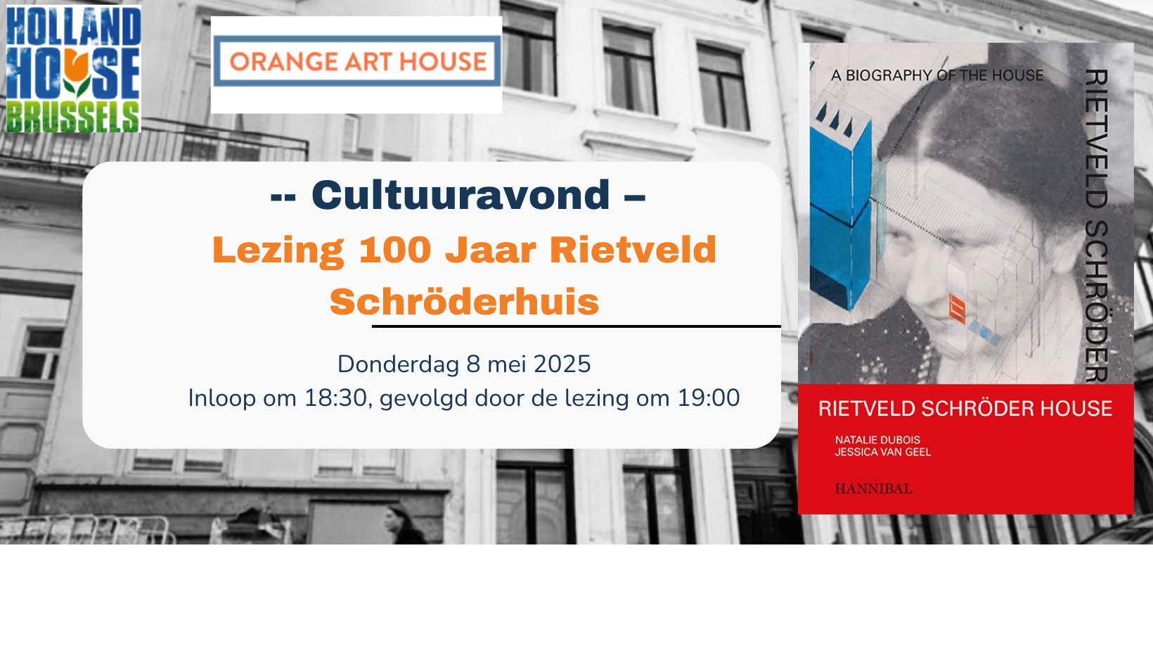 UITGESTELD Cultuuravond: Lezing 100 Jaar Rietveld Schröderhuis – 8 mei 2025