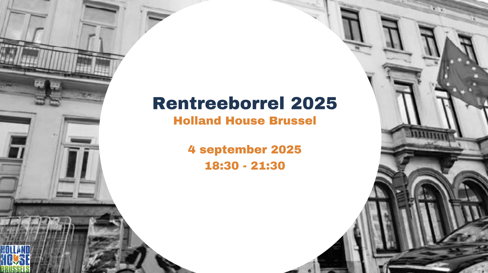 Save the Date – Rentreeborrel Holland House Brussels